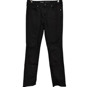 Mossimo Denim Women's/Junior's Black Mid Rise Straight Super Stretch Size 6/28R